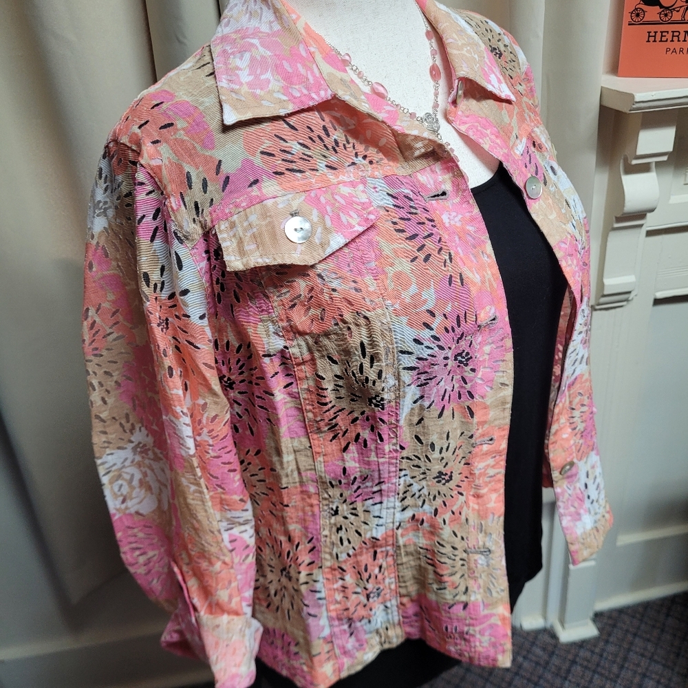 Ruby Rd. Button Down Die Cut Shirt Size 16